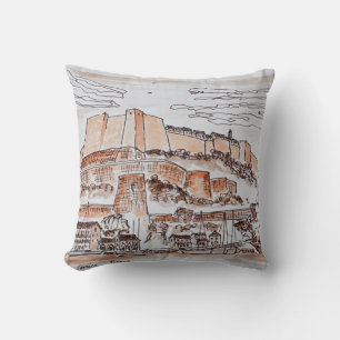 City of Bonifacio Corsica, France Cushion