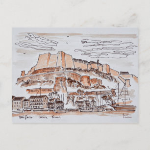 City of Bonifacio Corsica, France Postcard