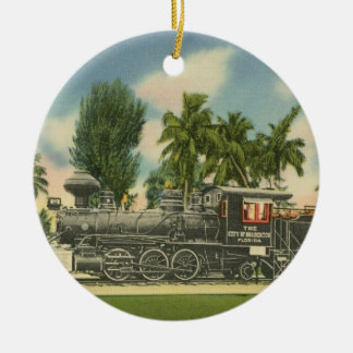 City of Bradenton Steam Locomotive Ceramic Ornament