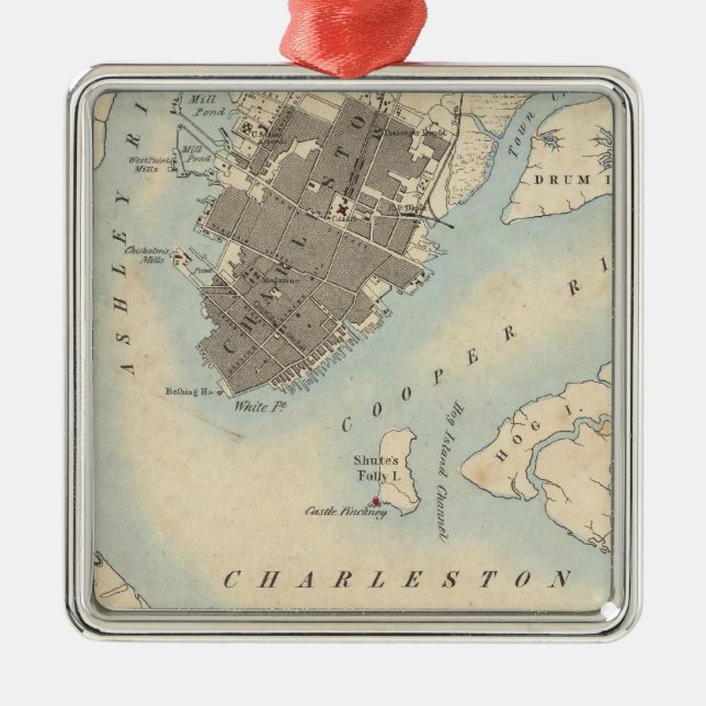 City of Charleston, South Carolina Metal Ornament (Front)