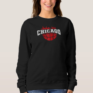 City Of Chicago Home Basketball Skyline Souvenir Sweatshirt