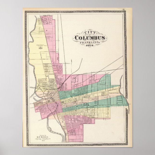 City of Columbus, Franklin County, Ohio Poster (Front)