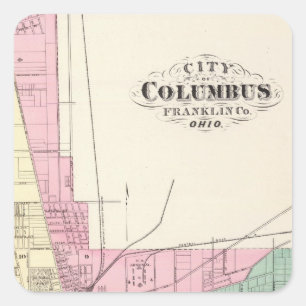 City of Columbus, Franklin County, Ohio Square Sticker