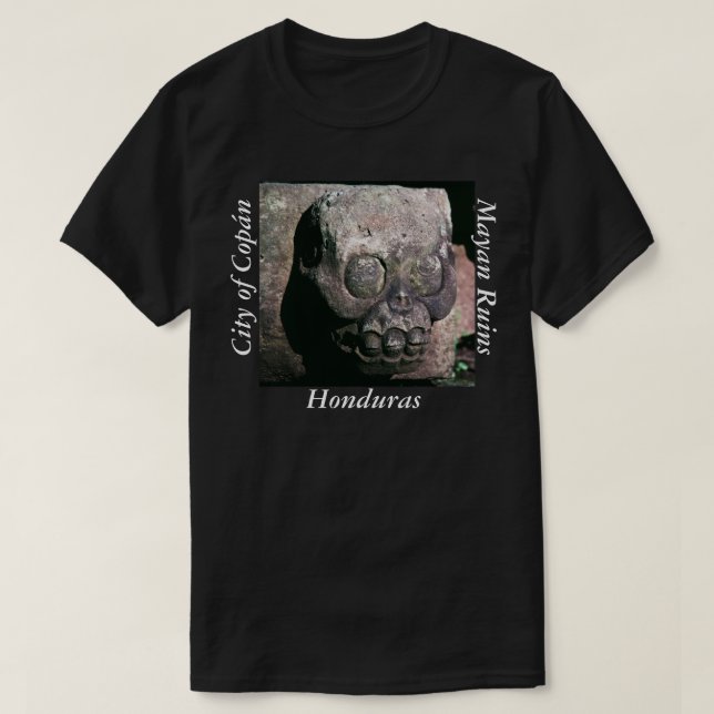 City of Copan Mayan Ruins Photo Designed T-Shirt (Design Front)