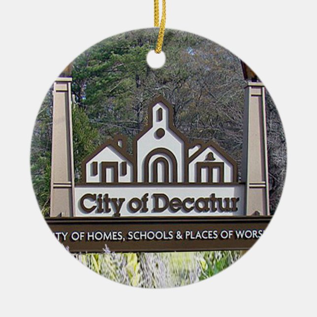 City Of Decatur Georgia Christmas Ornaments (Front)