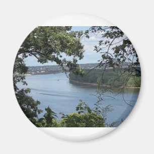 City of Dubuque, Iowa on the Mississippi River Magnet