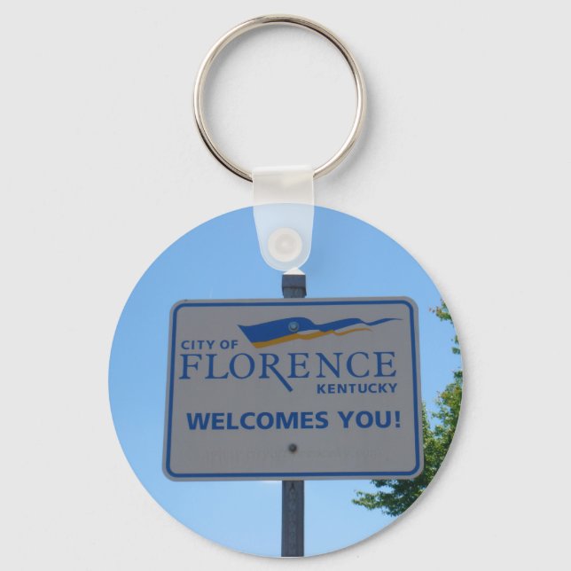 City of Florence Welcomes You! Keyring (Front)