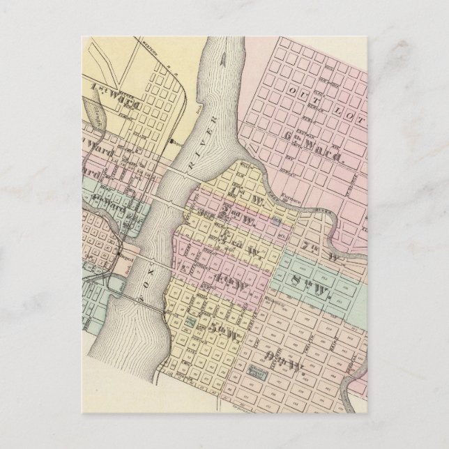 City of Ft Howard, City of Green Bay Postcard (Front)