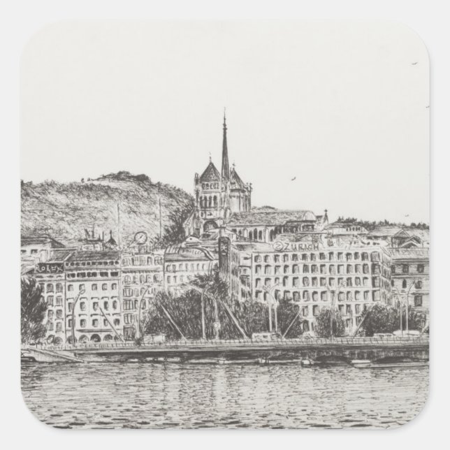 City of Geneva 2011 Square Sticker (Front)