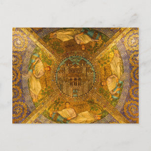 City of God Neo Byzantine mosaic cathedral ceiling Postcard