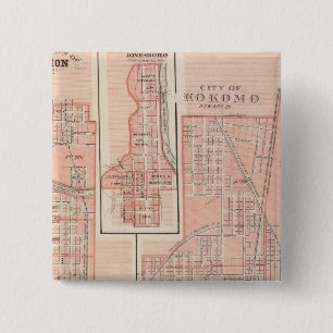 City of Kokomo, Howard Co with Marion 15 Cm Square Badge