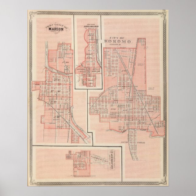 City of Kokomo, Howard Co with Marion Poster (Front)