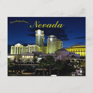 City of Las Vegas Nevada At Night Postcard