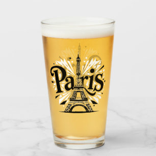 City of Lights: Bold Paris Typography Art Glass