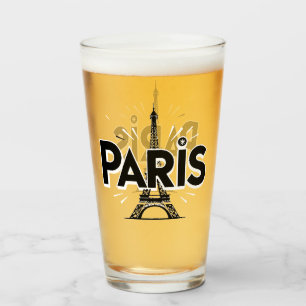 City of Lights: Bold Paris Typography Art Glass