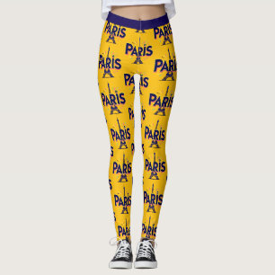City of Lights: Bold Paris Typography Art Leggings