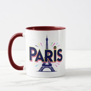 City of Lights: Bold Paris Typography Art Mug