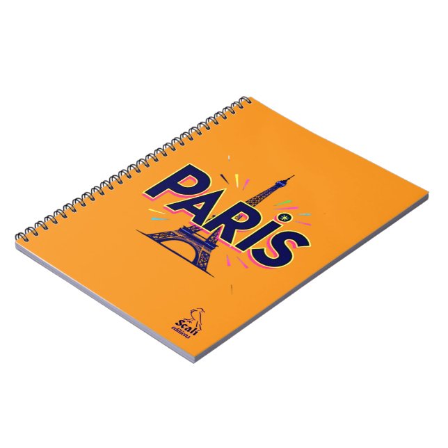 City of Lights: Bold Paris Typography Art Notebook (Left Side)