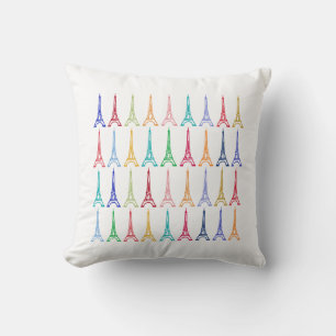 city of lights - Paris Eiffel tower Cushion