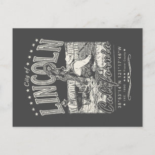 CITY OF LINCOLN - PLACER CALIFORNIA VINTAGE POSTCARD