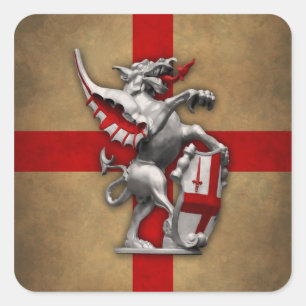 City of London Dragon square sticker