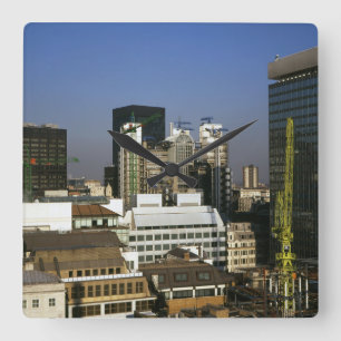 City of London in the 1990's Square Wall Clock