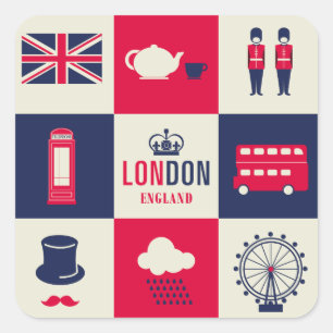 City Of London United Kingdom England Square Sticker
