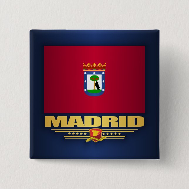 City of Madrid 15 Cm Square Badge (Front)