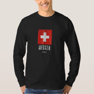 City Of Meggen Switzerland Ch Swiss Flag Merch Gra T-Shirt