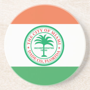 City of Miami flag Coaster