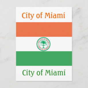 City of Miami flag Postcard