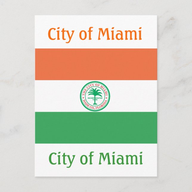 City of Miami flag Postcard (Front)