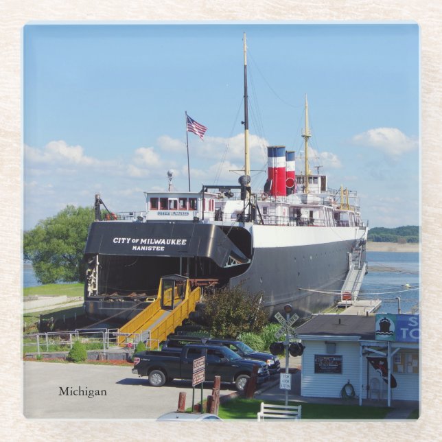 City of Milwaukee glass coasters (Front)