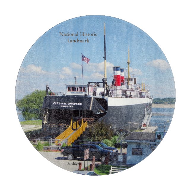 City of Milwaukee round cutting board (Front)