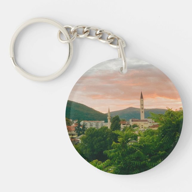 City of Mostar - Bosnia and Herzegovina  Key Ring (Front)