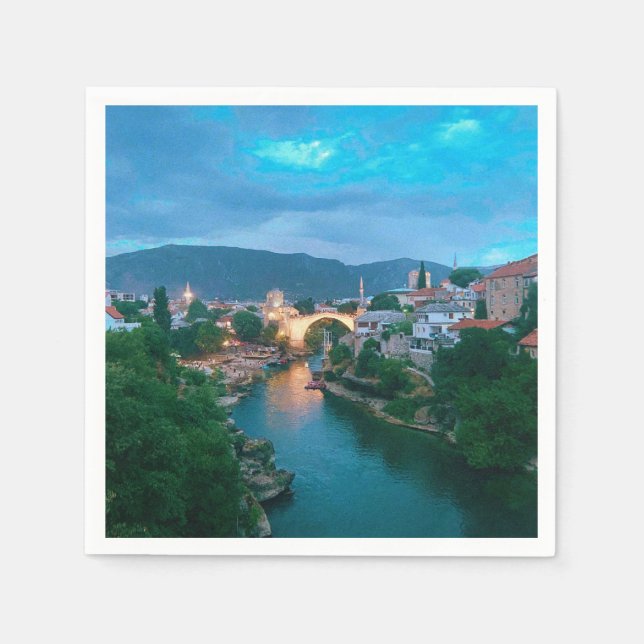 City of Mostar - Bosnia and Herzegovina  Napkin (Front)