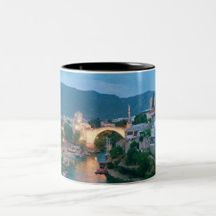City of Mostar - Bosnia and Herzegovina  Two-Tone Coffee Mug