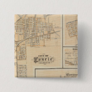 City of Muncie, Delaware Co with Yorktown 15 Cm Square Badge