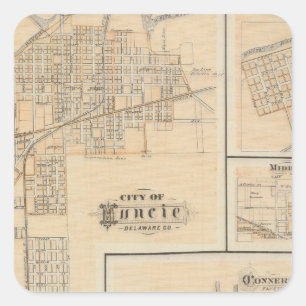 City of Muncie, Delaware Co with Yorktown Square Sticker