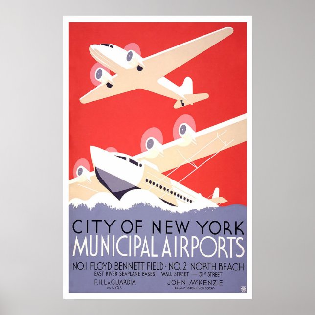 City of New York Municipal Airports Poster (Front)