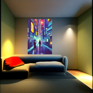 City of Nova Lux   AI Art Poster