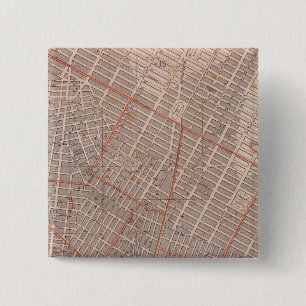 City of NY Atlas Map 15 Cm Square Badge