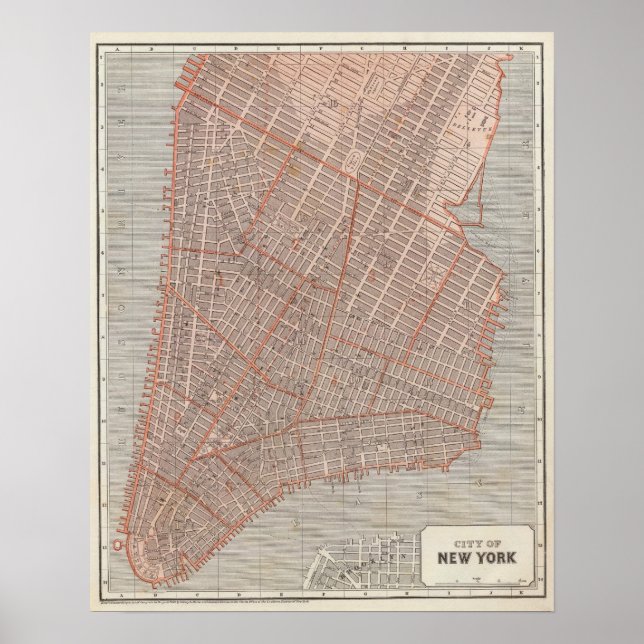 City of NY Atlas Map Poster (Front)