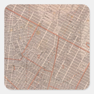 City of NY Atlas Map Square Sticker