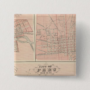 City of Peru, Miami Co 15 Cm Square Badge