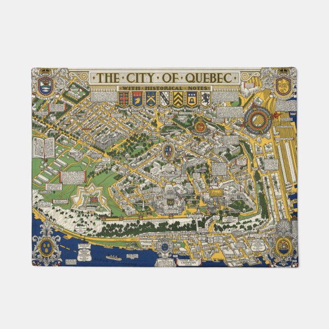 City of Quebec Map Doormat (Front)