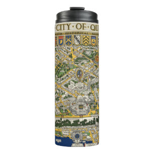 City of Quebec Map Thermal Tumbler