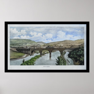 City of Reading PA Pennsylvania Bridge Print