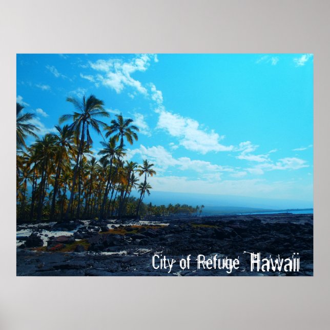 City of Refuge Big Island Hawaii scenic poster (Front)