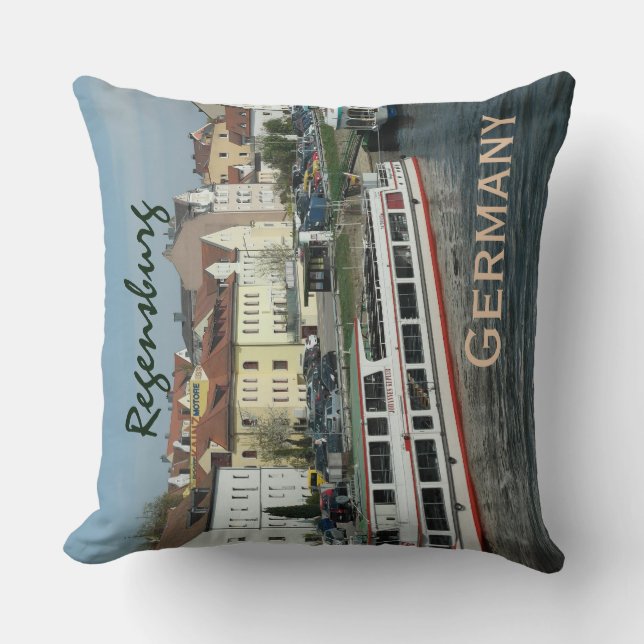 City of  Regensburg Germany Cushion (Front)